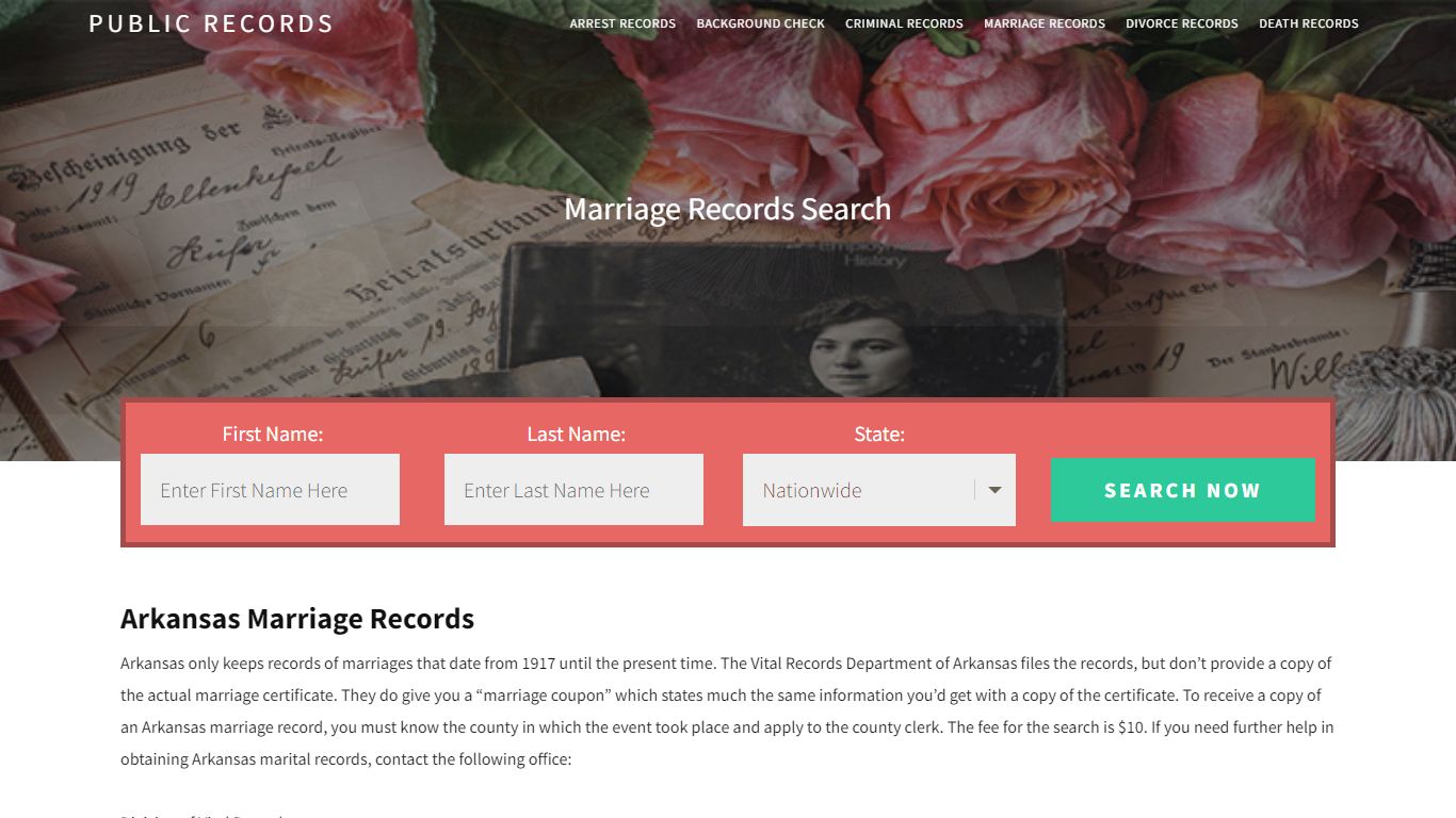 Arkansas Marriage Records | Enter Name and Search. 14Days Free